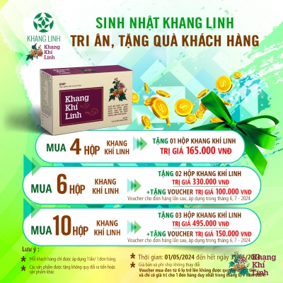 THÔNG BÁO CHƯƠNG TRÌNH TRI ÂN, TẶNG QUÀ KHÁCH HÀNG NHÂN DỊP SINH NHẬT KHANG LINH